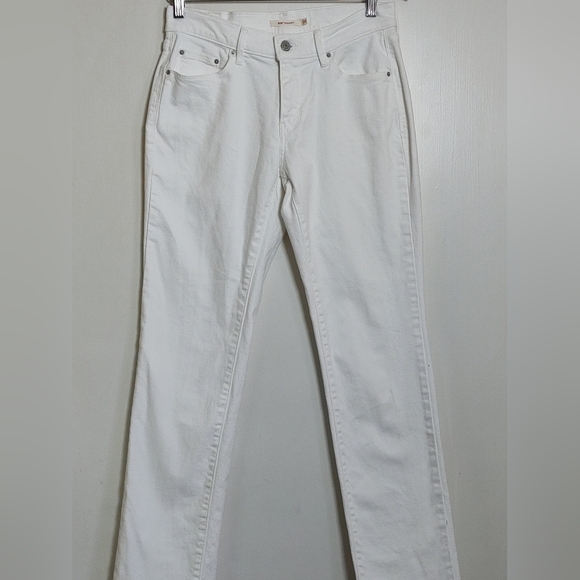 Levi 505 Straight Leg Women's White Jeans - Picture 1 of 11